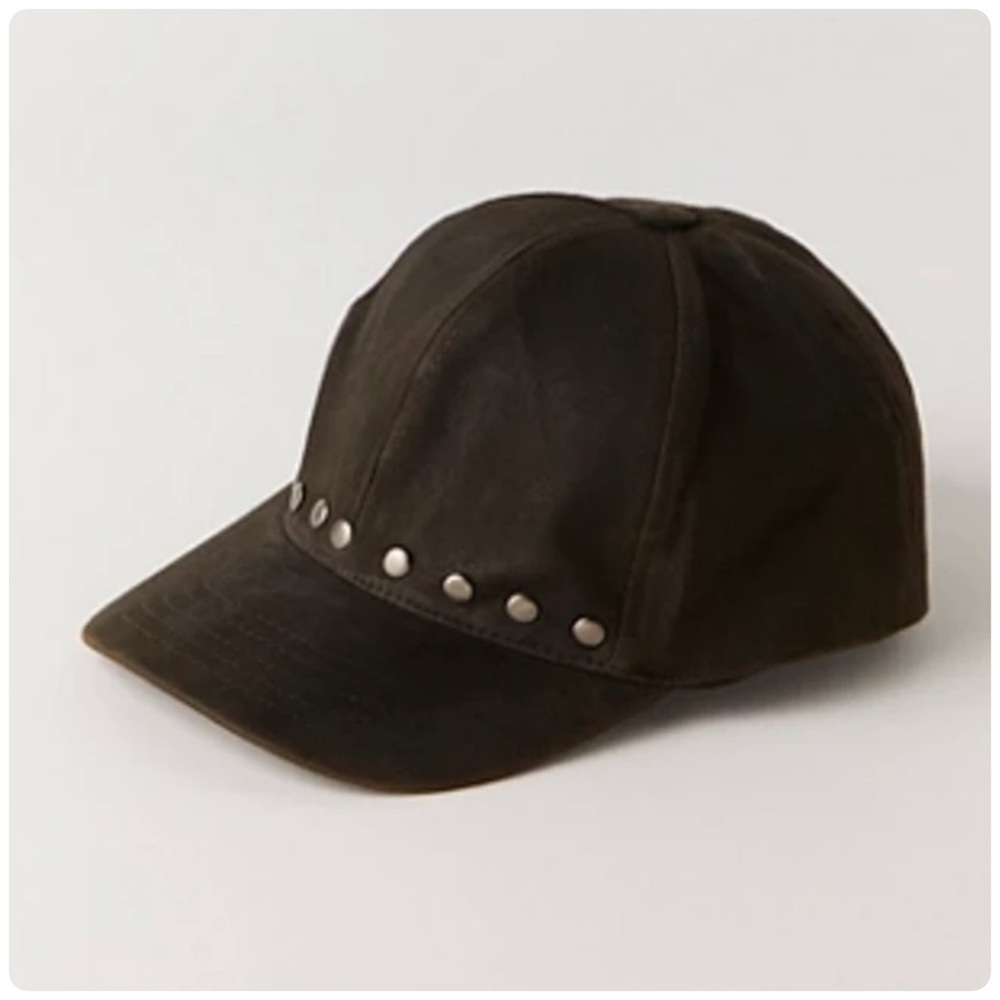 Free People x Found | Wax Studded Ball Cap Vintage Black